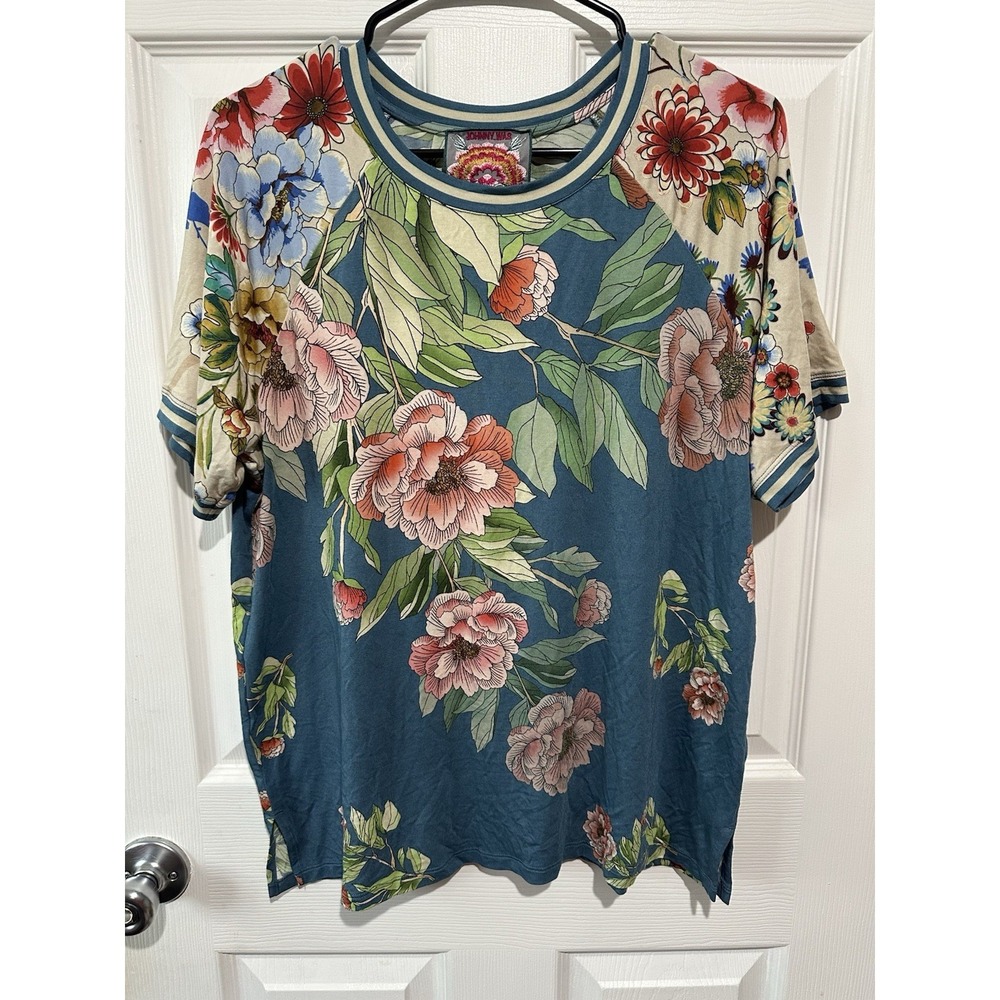 Johnny Was ROMANO RAGLAN TEE Women's Medium